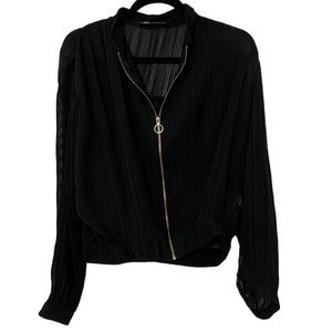 ZARA Sheer Black Jacket XS